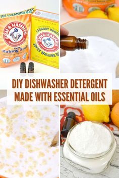 diy dishwasher detergent made with essential oils and baking ingredients to make it easier