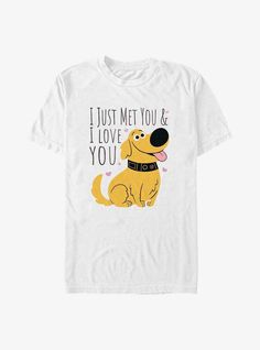 Lightweight 100% combed ring spun cottonWash cold; dry lowImportedListed in men's  unisex sizes Cartoon Nails, Disney Pixar Up, Disney Up, T Shirts White, Disney Gift, Up Dog, Tall Hoodies, Plus Size Swim, Art House