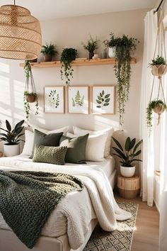 Bedroom Decoration Ideas, Spring Bedroom, White Elegance, Creative Bedroom, Minimalist Room, Bedroom Green, Master Bedrooms Decor, Stylish Home Decor, Bedroom Decoration