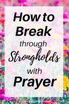 colorful flowers with the words how to break through struggles with prayer written in black on top