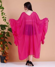 • Delicate frills.• Effortless flowy.• Elegant V neck shape.• Relaxed and carefree fit.• Lightweight and flowing feel.• Beautiful Fuchsia Frill Kaftan. Navy Blue Pajamas, Womens Pajama Shorts, Feel Beautiful, Floral Kimono, Short Pajama Set, Pajama Shorts, How To Feel Beautiful, No Frills, Cotton Material