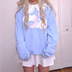 Kawaii Sweatshirt, Mode Rose, Soft Clothes, Looks Style