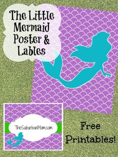 the little mermaid poster and printables