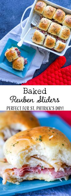 baked reuben sliders are perfect for st patrick's day or any special occasion