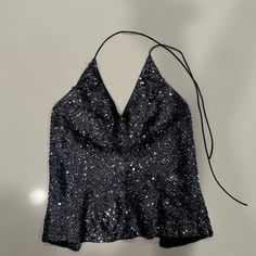 Brand New; Never Used Cute Party Top Sequin Halter Top, Sequin Halter, Party Tops, Halter Top, Silver Color, Sequin, Top Blouse, Blouses, Womens Tops