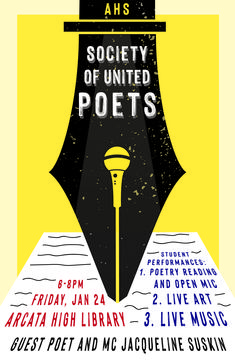 a poster for the society of united poets