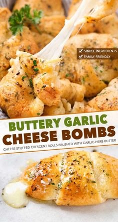 Garlic Butter Cheese Crescent Rolls, Lunch With Crescent Rolls, Croissant Dinner Recipes, Garlic Butter Pizza Croissant, Garlic Cheese Croissants, Easy Baking Dinner Recipes, Super Simple Snack Recipes, Cheese Bread With Crescent Rolls, Crescent Roll Bread Recipes