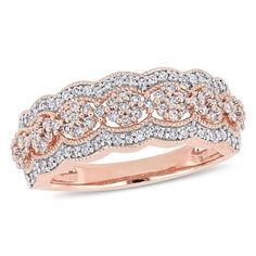 ad eBay - Find many great new & used options and get the best deals for 1/2CT Round Moissanite Cluster Wedding Band Ring 14K Rose Gold Plated 925 Silver at the best online prices at eBay! Free shipping for many products! Rings Inspiration, Gold Anniversary Bands, Diamond Flower Ring, Diamond Eternity Wedding Band, Ariel Mermaid, Mother Rings, Vintage Style Rings, Pretty Jewelry, Diamond Flower