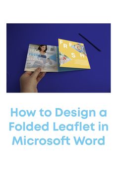 how to design a folded leaflet in microsoft word - cover / user manuals