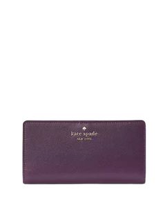 Measurements6.73" W x 3.54" H x 0.94" DFeaturesMetal Pinmount LogoClosure Type: flap with magnetic snap closureMaterialssaffiano leatherLining: Two Way Script Logo LiningStyle NumberKC579Color: Ripe Plum Kate Spade Wallet Kate Spade New York, Script Logo, Bifold Wallet, Kate Spade New York, Plum, Kate Spade, New York, Wallet, ? Logo