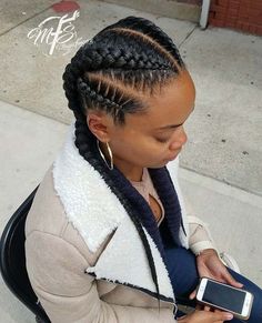 23 Stylish Ways to Wear 2 Feed in Braids | StayGlam Womens Feed In Braids, 2-4 Feed In Braids, 4braids Hairstyle Black Women, Six Cornrows Braids, Braided Up Do For Black Women, 4 Cornrows Braids Black Women, 4 Feed In Braids Hairstyles, 2 Feedin Braids, 4 Cornrows Braids