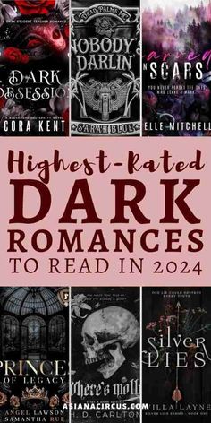 the cover for high - rated dark romances to read in 2014