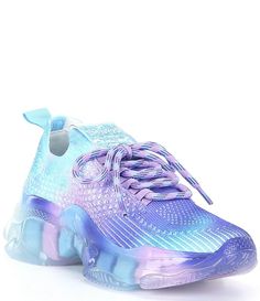 Steve Madden Girls' J-Miss Rainbow Ombre Rhinestone Sneakers (Youth) | Dillard's Trendy Sneakers With Air Cushioning And Round Toe, Purple Sneakers With Studded Rubber Outsoles, Purple Lace-up Sneakers With Studded Outsoles, Trendy Purple Synthetic Sneakers, Rhinestone Sneakers, Rainbow Sneakers, Rainbow Ombre, Sole Sneakers, Girls Shoes Kids