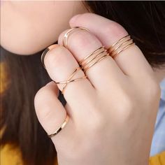 6 Piece Knuckle Ring Set Mid Rings, Urban Boho, Midi Ring Set, Ring Sets Boho, Vintage Inspired Rings, Knuckle Ring, Stacking Ring Set, China Jewelry, Knuckle Rings