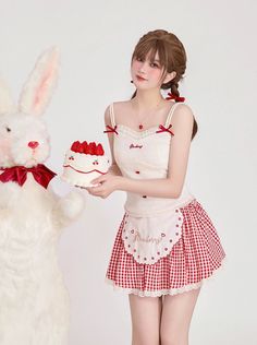 ❤sweet girly shirt + camisole + skirt❤︎
This item will take 15 days to ship. Checkered Pumpkins, Short Bridal Gown, People References, Pretty Halloween Costumes, Pretty Halloween, Valentine Dress, Pose References, Red Checkered, Dress Up Costumes