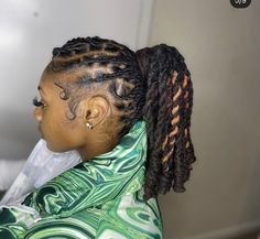 Barbie Loc Knot Ponytail, Dreads Styles For Women Ponytail, Locs Barbie Ponytail, Loc Knot Ponytail, Loc Barbie Ponytail, Swoop Ponytail Hairstyles, Barbie Locs, Barbie Ponytail With Swoop, Ponytail Dreads