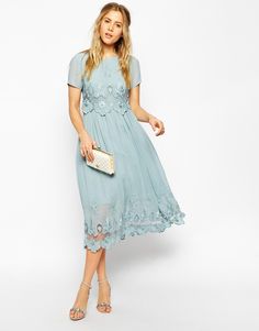 Image 4 of ASOS Premium Vintage Dress with Double Layer and Embroidery Vintage Dresses Online, Cocktail Outfit, Asos Dress, Best Wedding Dresses, Perfect Wedding Dress, Guest Outfit, Style Chic, Fancy Dresses