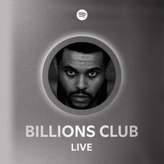 a man is looking at the camera in front of a sign that says billions club live