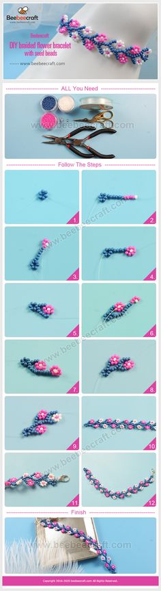 the instructions for how to make beaded bracelets