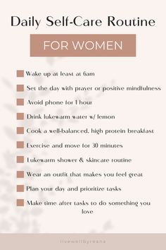 A strategic daily self-care routine for women designed with simple easy steps to put into practice now for a whole renewed sense of well-being and new you! self care routine • holistic self-care • well-being tips • self-care ideas • daily self-care routine Daily Self Care Routine, Daily Routine For Women, Daily Routine Habits, Daily Routine Schedule, Daily Self Care, Daily Routine Planner, Practicing Self Love, Routine Planner