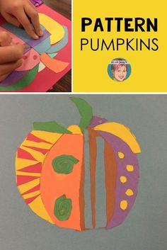 paper pumpkins are cut out and placed on top of each other with the words pattern pumpkins