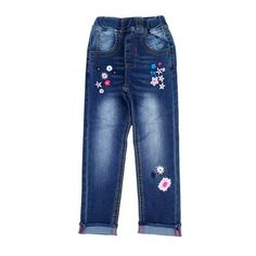 About KIDSCOOL SPACE KIDSCOOL SPACE is a professional kids jean manufacturer & seller over decades,we made a large quantity many kinds of good quality and popular jean clothes every year This is a cute and classic jeans and it will make your baby the cutest one. The size below is just a guidance , please kindly consider your actual needs and choose a correct size,thank you for your attention ,have shopping fun! How to choose apparel size? Detail sizes: 1inch=2.54cm Size 3-4 Years : Pants length: 21.7 in Waist: 18.1 in Hip: 12.6 in Size 4-5 Years : Pants length: 24.0 in Waist: 18.9 in Hip: 13.0 in Size 5-6 Years : Pants length: 26.4 in Waist: 19.7 in Hip: 13.4 in Size 6-7 Years : Pants length: 28.7 in Waist: 20.5 in Hip: 14.2 in Size 7-8 Years : Pants length: 30.7 in Waist: 21.3 in Hip: 14. Flower Embroidered Jeans, Space Girls, Popular Jeans, Fabric Pants, Flowers Embroidered, Sequin Decor, Space Girl, Jeans Kids, Classic Jeans