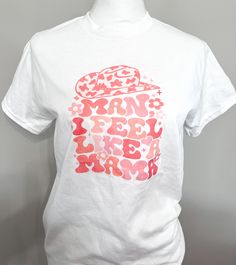 Check out our "Man I feel like a Mama" top. We do have a Dad option and for a matching toddler "Man I feel like I'm and a number as seen in the picture. All shirts are sold separately or I offer a family set.  This is not my own design. I can NOT alter or change in anyway. Content: 100% Cotton Care: Machine Wash, Warm. Do Not Bleach. Tumble Dry, Medium. Do Not Iron. Do Not Dry Clean. Shaina Twain, Sewing Business, Family Set, Mama Shirt, Change In, Having A Baby, 1st Birthday Parties, A Family, Feel Like