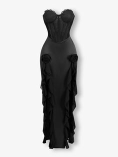 Introducing the southampton dress, cut from luxurious fabrics. Featuring a strapless design and elegant silhouette. Perfect for prom or formal events, designed to sculpt and shape, exuding timeless sophistication. High Fashion Outfits, Soft Autumn, Gothic Dress, Black Xs, Clothing Ideas, Aesthetic Hair, Quince, Luxury Fabrics, Formal Dress