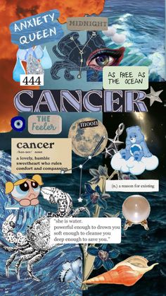 Cancerian Zodiac Wallpaper, Cancerian Zodiac Art, Cancerian Aesthetic Art, Cancerian Aesthetic, Motel Ideas, Tiktok Wallpaper, Star Sign Art, Astrology Calendar, Cellphone Background