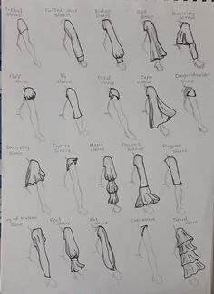 a sheet of paper with drawings of different types of hands and feet on it, all drawn in one line