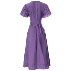 Featuring a premium polyester-cotton fabric blend. open-neck collar. intricate pleated styling and meticulously detailed construction throughout. The "Lavender" short sleeve dress offers unparalleled comfort and styling suitable for any occasion. Arrive with elegance. Standard US/EU Sizing. Designed for style and comfort Open neck collar Back zipper closure Butterfly sleeves Material: polyester. cotton Elegant Summer Dresses With Pintucks, Spring Short Sleeve Pleated Dress With Pleated Sleeves, Spring Pleated Dress With Short Pleated Sleeves, Spring Pleated Dress With Short Sleeves, Fitted Short Sleeve Pleated Dress For Spring, Fitted Short Sleeve Pleated Summer Dress, Chic Short Sleeve Pleated Dress For Spring, Summer Dresses With Pintucks And Short Sleeves, Fitted Purple Pleated Midi Dress