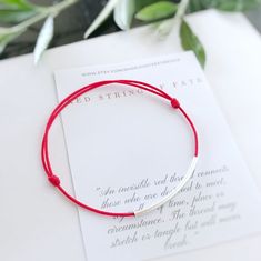 "Simple Bracelet string cord with silver tube. Bracelets Are Unisex - Anyone Can Wear It. Nylon thread cord does not fade or stain skin, perfect for everyday wear! ▫️SIZE Easily adjustable by moving the knots closer or away. ▫️ ANKLET each opens from 9\" to 11 inches. ( ONE SIZE ) ▫️ BRACELET each opens from 5.5\" to 7.5 inches. ( ONE SIZE ) MATERIALS Silver plated brass tube curved (size 35mm) 100% Nylon Multiple Cord ▫️Please Contact Me With Any Questions. Check out our shop for more anklets h Bracelets String, Wedding Anklets, Bracelet String, Tube Bracelet, Brass Tube, Red String Bracelet, Lucky Bracelet, Red Bracelets, Minimalist Gifts