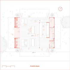 the floor plan for a house with an open living area