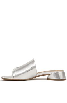 PRICES MAY VARY. Women's slide sandal with metallic faux leather upper Eco-conscious linings with soft + sustainable comfort sandals for women Women's slip-on fit dress sandal open square toe with hidden thong post Comfortable slip on sandal with extra padding for added comfort available in medium and wide width 1.18 inch sculpted oval block heel with low heel height for everyday wear Women's comfortable slip on shoe great for many occasions: wear to work, office shoes, dress, events, parties, g Womens Slides Sandals, Comfort Sandals, Slip On Shoe, Office Shoes, Womens Slides, Shoes Dress, Wear To Work, Fit Dress, Sandals For Women