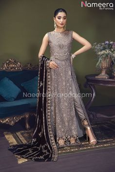 Elegant Hand Embellished Semi-stitched Gown, Hand Embellished Party Gown For Eid, Unstitched Organza Dress With Sequins, Elegant Designer Salwar Kameez With Sequins, Elegant Designer Dupatta With Sequins, Formal Embellished Organza Embroidered Dress, Formal Party Gown With Dabka Work, Elegant Salwar Kameez With Sequins In Traditional Drape, Elegant Chinon Salwar Kameez With Sequins