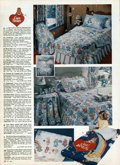 an article in a magazine with pictures of bedspreads