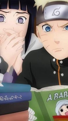 two anime characters are sitting next to each other and one has his hand on his face