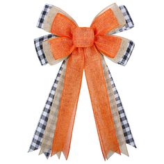 PRICES MAY VARY. 🎃🦃 Proper Size: Rustic wreath bow is about 16.9 x 11.8 inches (LW), proper size for decorating front door, window, wall, banisters, stairs, fences, trees, porch sign, Christmas tree and other items in home or parties; Note: please allow slight variations as they are handmade. 🎃🦃 Decorate Your Holiday: Autumn bow are made of orange burlap can nicely decorate your holiday crafts, such as fall wreaths, Thanksgiving wreaths, Halloween bows, gift baskets, tables centerpiece, chai Bow Tree Topper, Christmas Front Door Wreath, Thanksgiving Bow, Bow Tree, Thanksgiving Tree, Christmas Front Door, Thanksgiving Wreath, Fall Bows, Christmas Front Doors