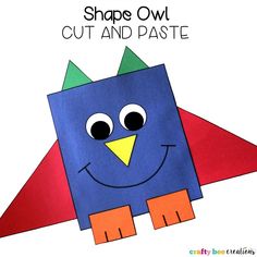 the shape owl cut and pastee paper craft