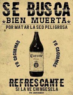 an old poster advertising beer in spanish