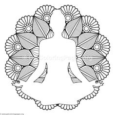 the outline of a person sitting in a lotus position