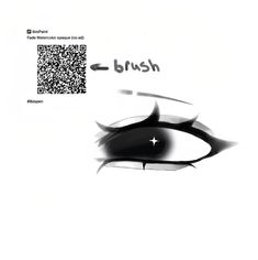 an eye with the word brush on it and a qr code in front of it