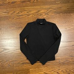 Tight Black Sweater Slight Turtleneck Feel Never Worn, In Great Condition Black Fitted Turtleneck Top, Fitted Black Turtleneck Top, Winter Basic Fitted Tops, Fitted Basic Winter Tops, Black Slim Fit Tops For Winter, Black Sweater, Jennifer Lopez, Colorful Sweaters, Black Sweaters