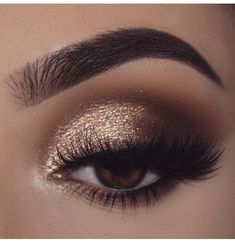 Gala Make Up, Masquerade Makeup, Golden Eye Makeup, Bronze Eye Makeup, Ball Makeup, Make Up Gold, Gold Makeup Looks, Wedding Eye Makeup, Gold Eye Makeup