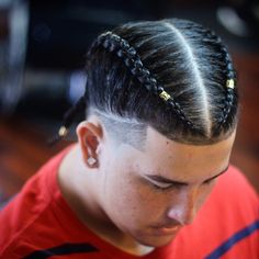 Braids And Fade, Two Braids Hairstyle Men, Boyfriend Hairstyles, Two Braids Men, 2 Braids Men, French Braids Men, 2 Braids Hairstyles, Two Braid Hairstyles, 2 Braids