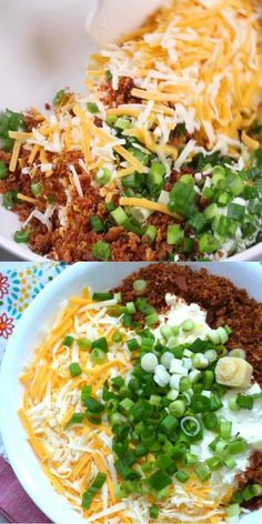 two bowls filled with different types of food