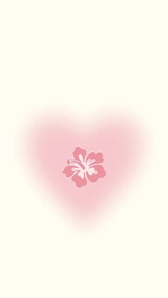 a pink flower on a white background in the shape of a heart with two petals