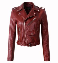 Motorcycle Slim PU Leather Jacket Motorcycle Wear, Dirndl Outfit, Leather Coat Womens, Pu Jacket, Pu Leather Jacket, Vegan Leather Jacket, Faux Leather Moto Jacket, Motorcycle Leather, Biker Leather