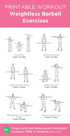 the printable workout poster shows how to do an exercise for your body and shoulders