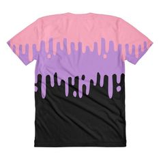 Pastel Goth Slime T-shirt Pink Purple Punk Kawaii Womens Sublimation Shirt rave cyber yami Emo Crew Neck T-shirt With Graffiti Print, Trendy Black T-shirt With All Over Print, Emo Crew Neck Top With Graffiti Print, Pastel Goth Short Sleeve T-shirt For Streetwear, Emo T-shirt With Graffiti Print And Crew Neck, Emo Graffiti Print Crew Neck T-shirt, Trendy Multicolor All Over Print T-shirt, Pink All Over Print Top For Streetwear, Pink All-over Print Tops For Streetwear